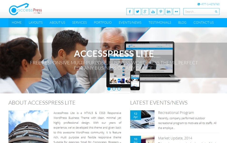100+ Free Photography WordPress Themes 2024 68 Accesspress Lite Free Photography WordPress Theme
