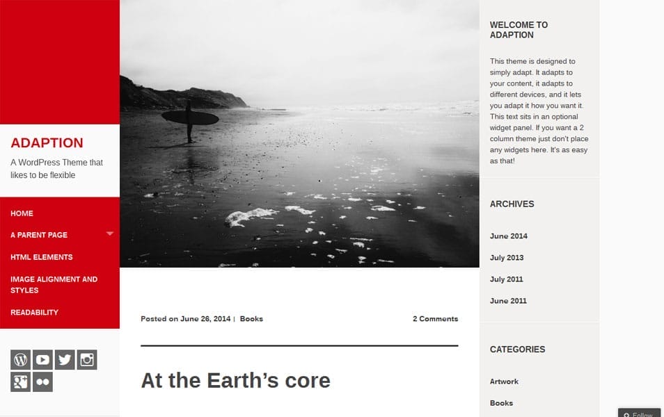 100+ Free Photography WordPress Themes 2024 74 Adaption Free Photography WordPress Theme