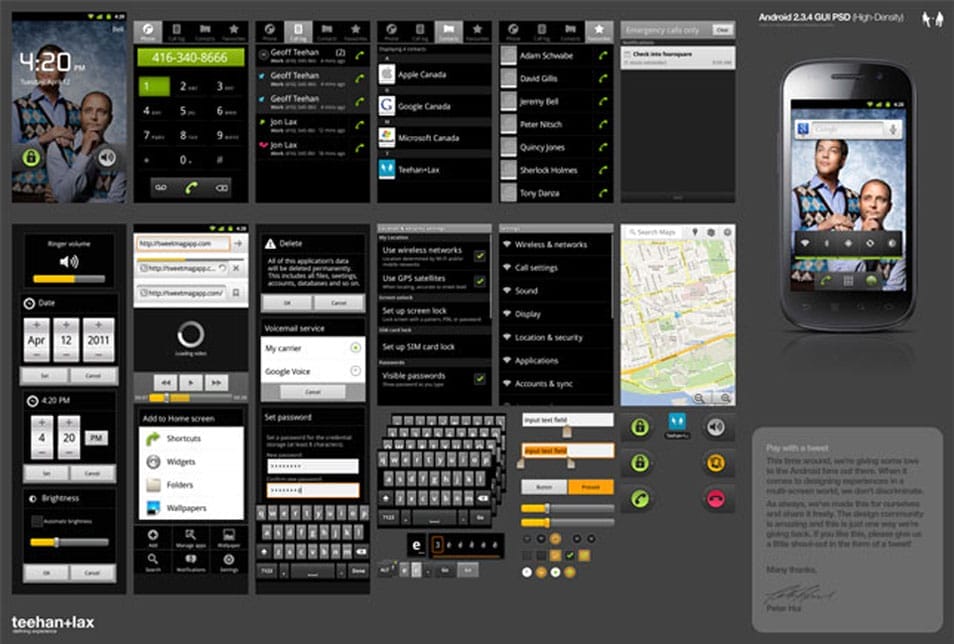 Android 2.3.4 GUI PSD