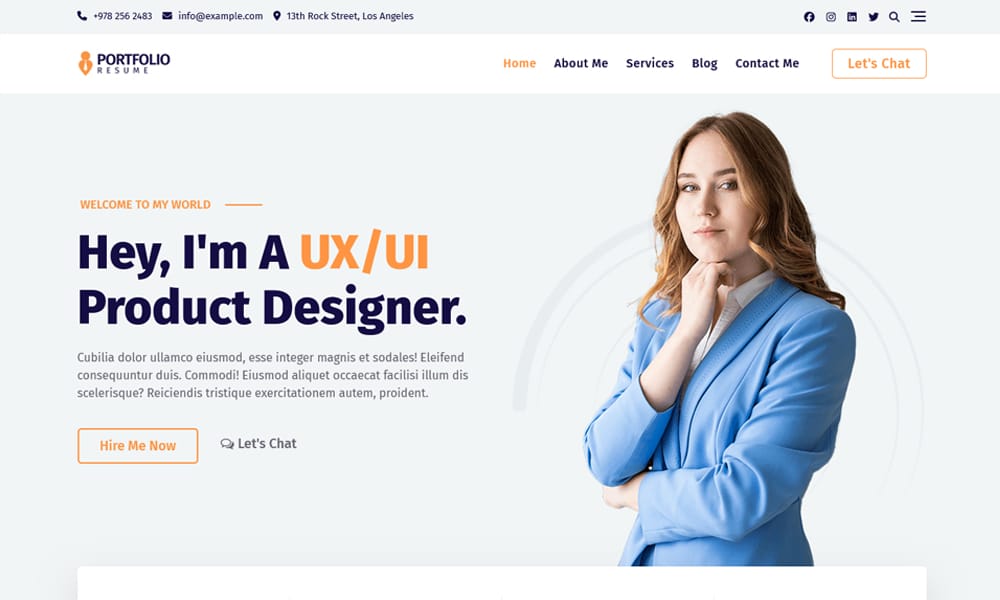 150+ Best Free Wordpress Portfolio Themes 2025 146 Bosa Portfolio Resume