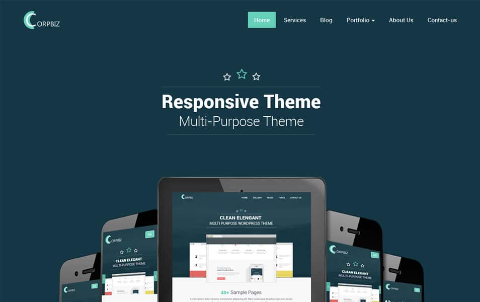 150+ Best Free Wordpress Portfolio Themes 2025 82 Corpbiz Free Portfolio WordPress Theme
