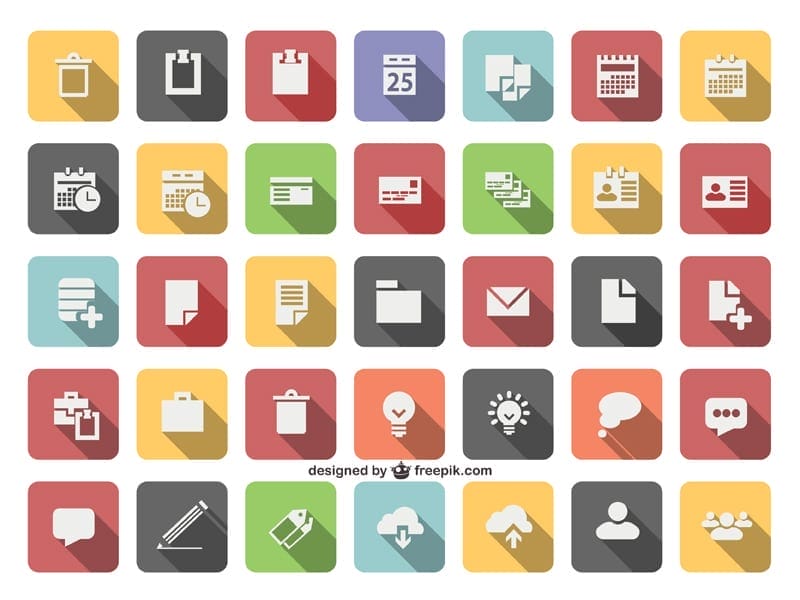 Flat Icon Set Vector