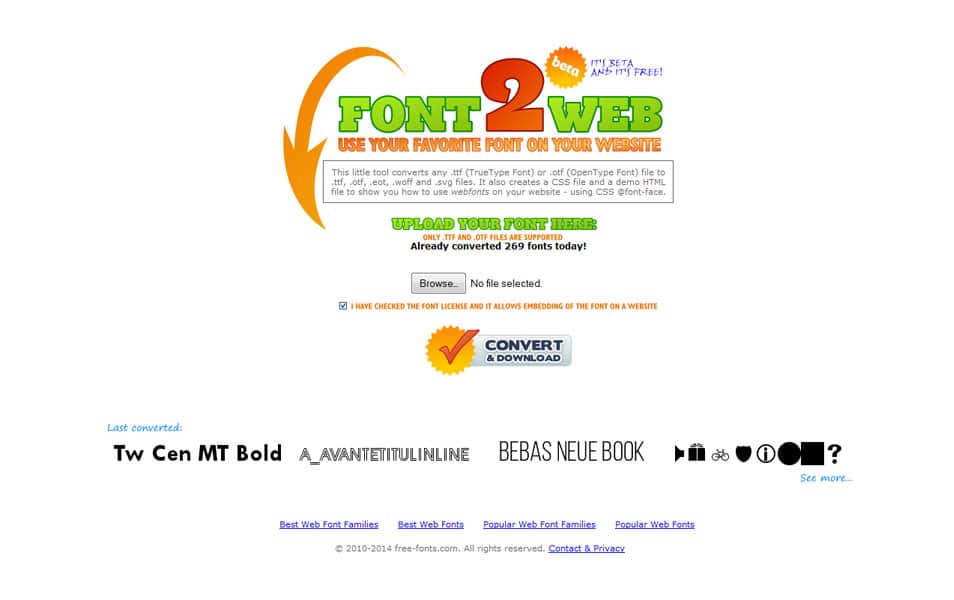 Font2Web