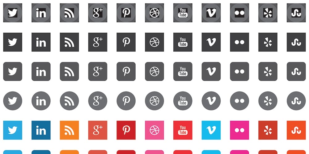 Free Flat Social Icons