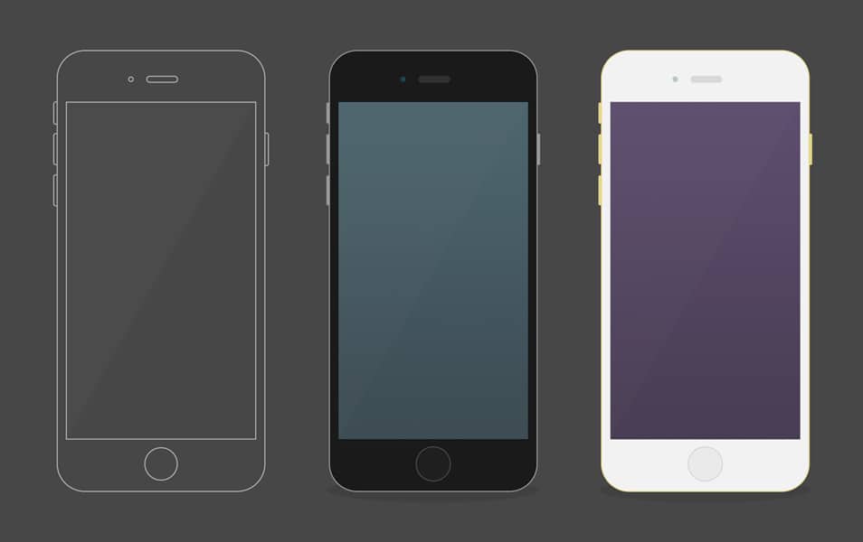 Free iPhone6 flat mockup