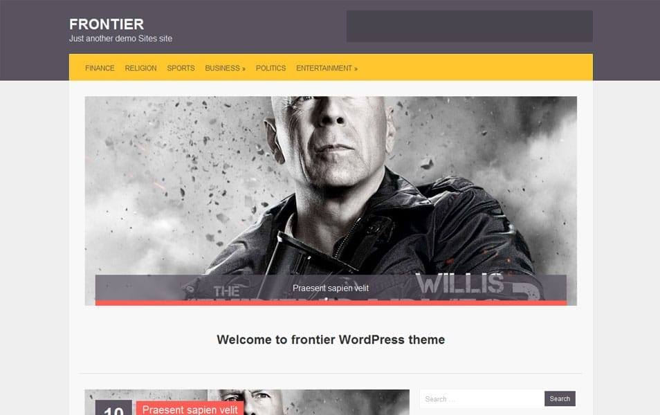 150+ Best Free Wordpress Portfolio Themes 2025 110 Frontier Free Portfolio WordPress Theme