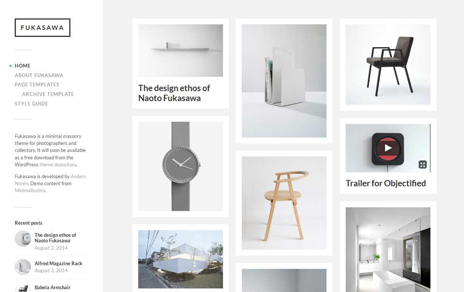 150+ Best Free Wordpress Portfolio Themes 2025 41 Fukasawa Free WordPress Theme