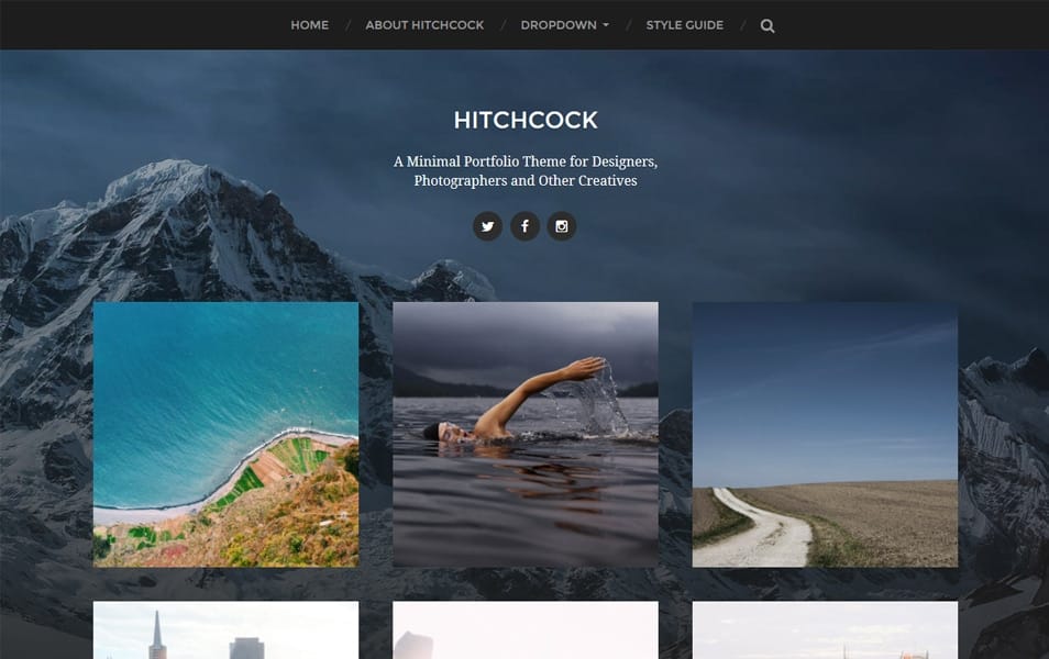 150+ Best Free Wordpress Portfolio Themes 2025 37 Hitchcock Responsive WordPress Theme