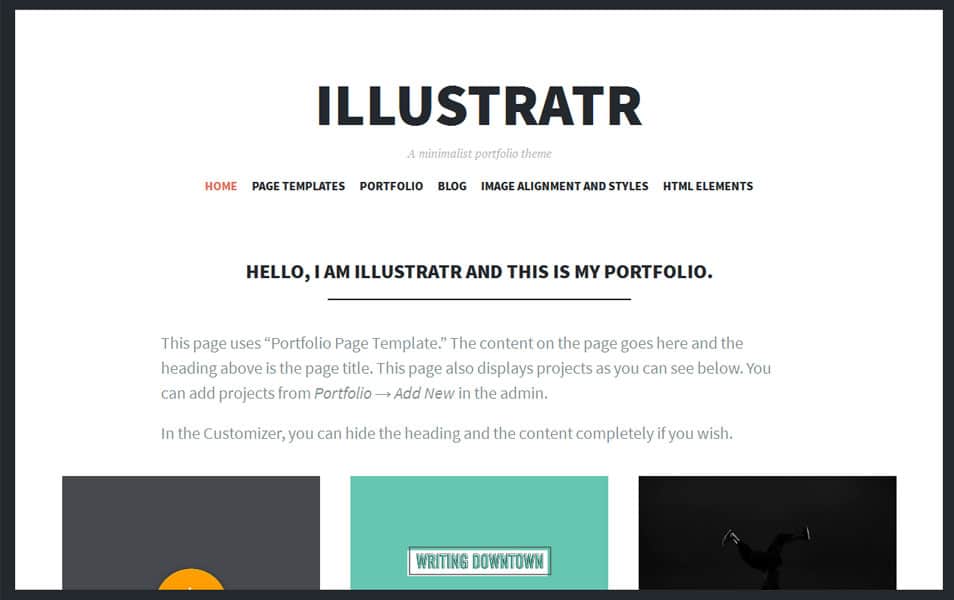 Illustratr Free Photography WordPress Theme