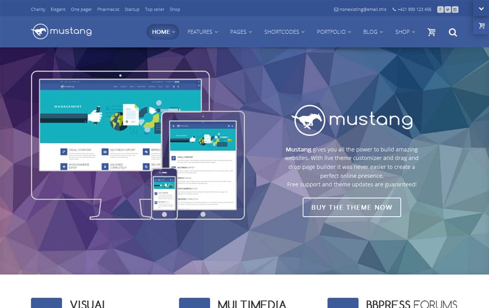 150+ Best Free Wordpress Portfolio Themes 2025 49 Mustang Lite Free Portfolio WordPress Theme