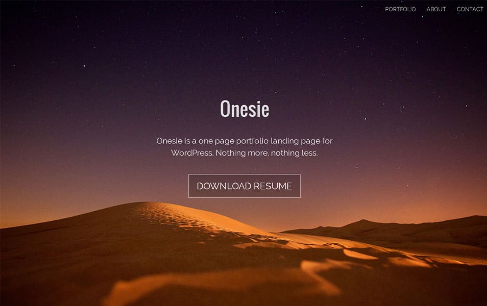 150+ Best Free Wordpress Portfolio Themes 2025 60 Onesie Free Portfolio WordPress Theme
