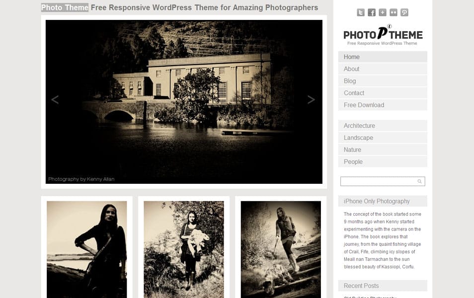 Photo Free Photography WordPress Theme