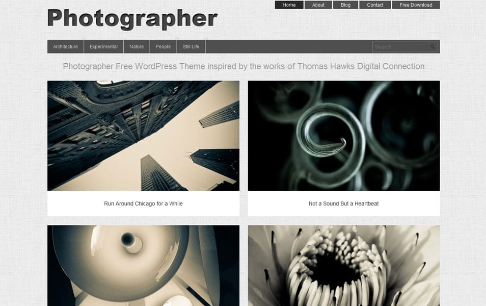 100+ Free Photography WordPress Themes 2024 96 Photographer Free Photography WordPress Theme