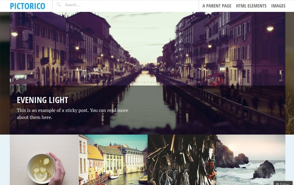 Pictorico Free Photography WordPress Theme