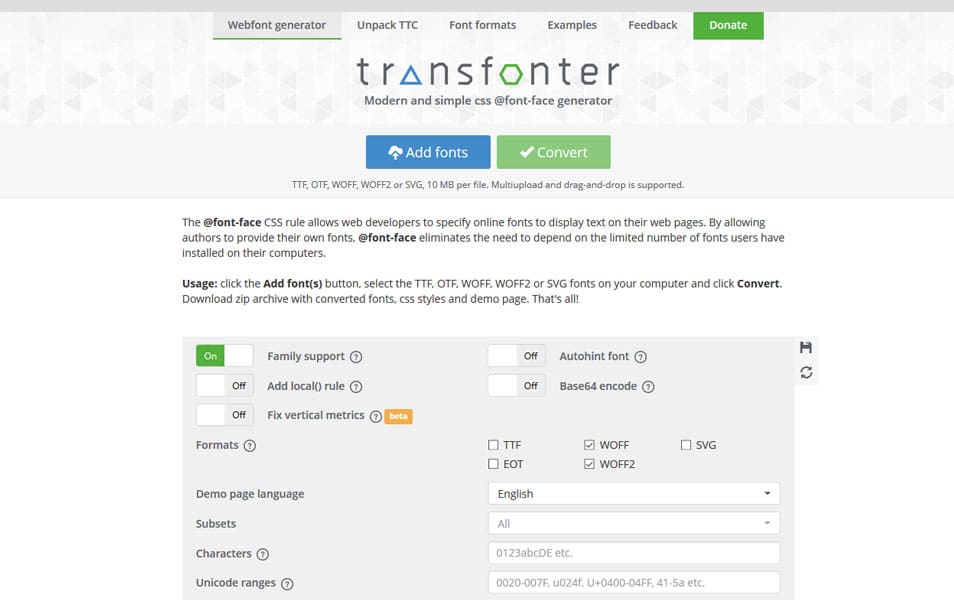 Transfonter