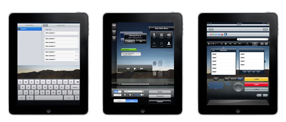 iPad Vector GUI Elements