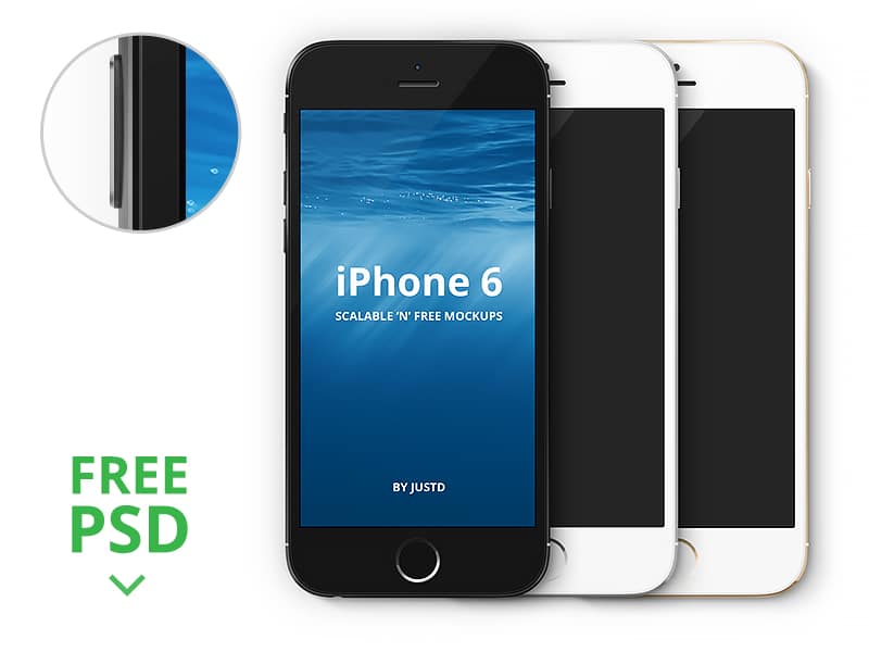 iPhone 6 Scalable Mockups PSD