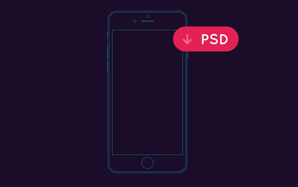 iPhone outline Mockup