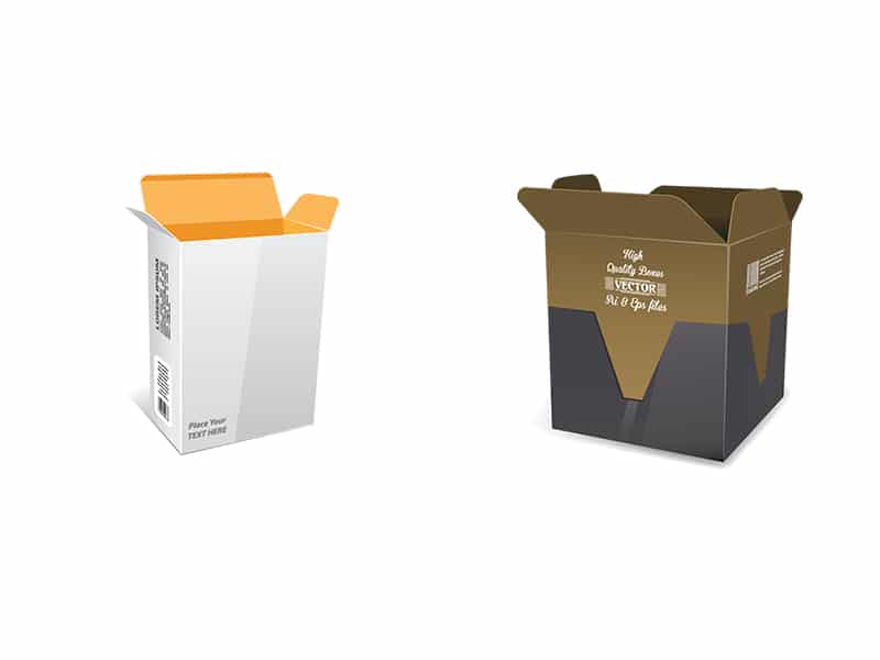 Boxes vector mockup