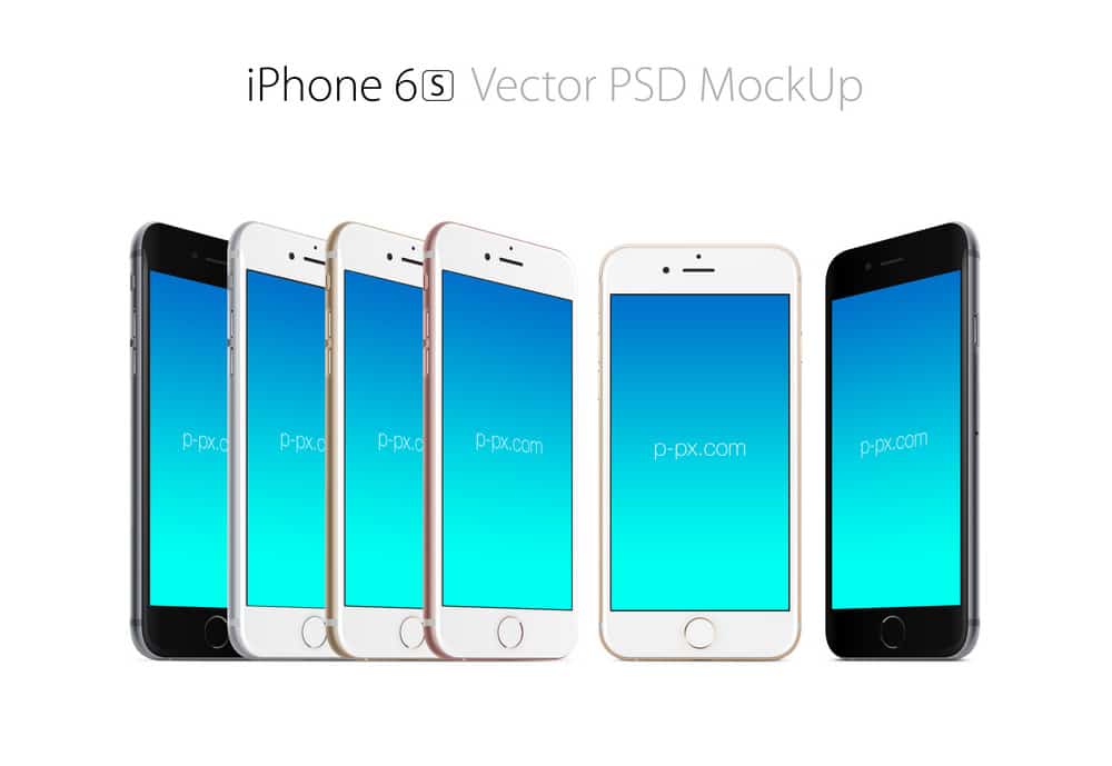 Free iphone 6s Vector Mockup