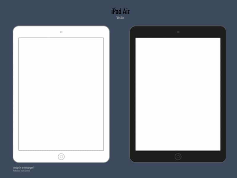 Minimalistic iPad Air Vector Mockup