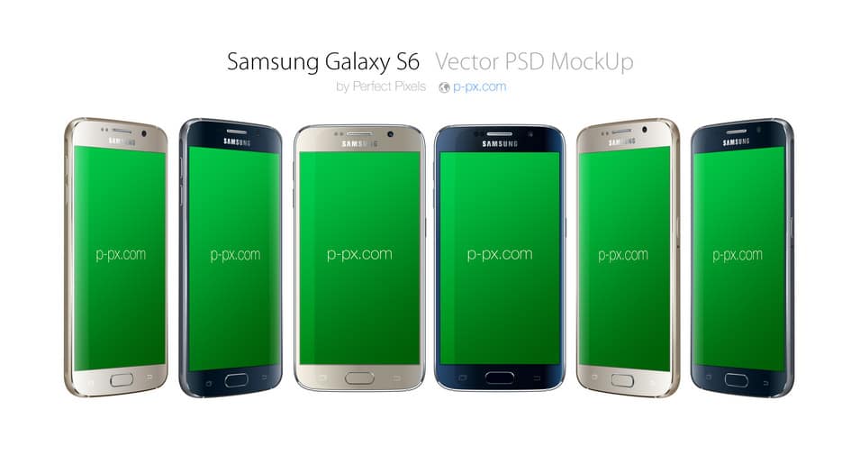 Samsung Galaxy S6 Mockup Vector 