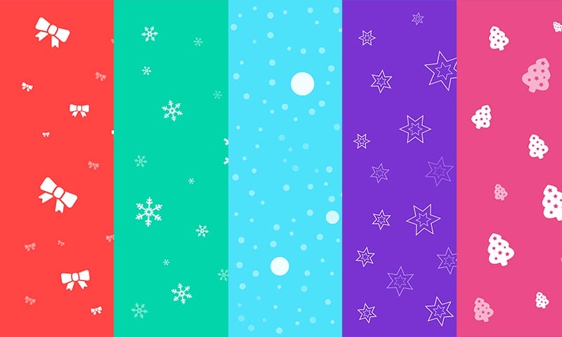 Seamless Christmas Backgrounds Set