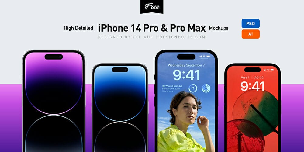 iPhone 14 Pro / Pro Max Mockup