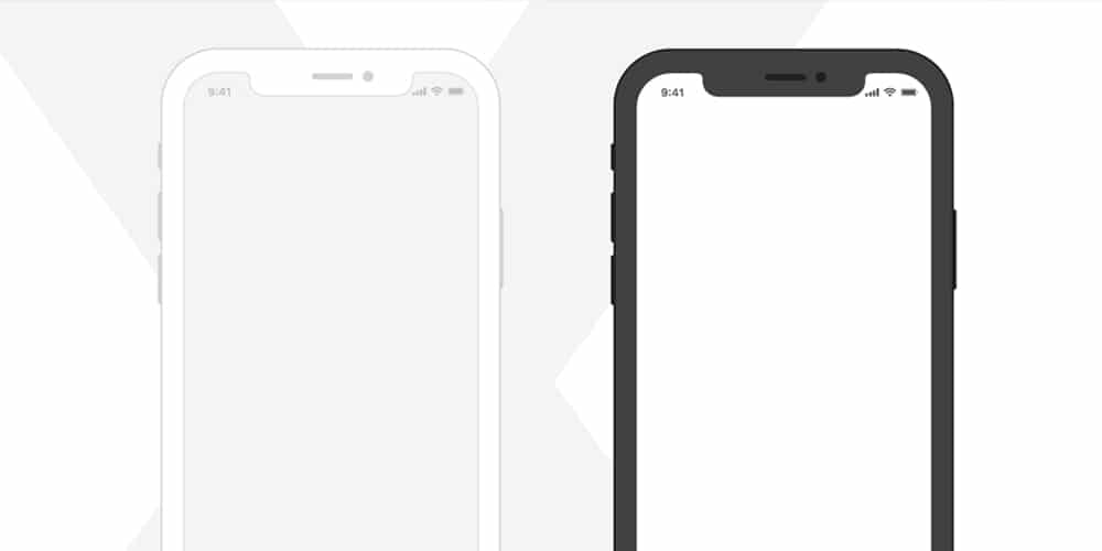 iPhone X vector mockup