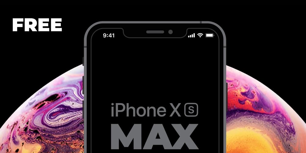 iPhone XS Max Vector Mockup