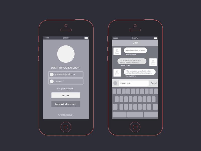 App Wireframes Kit