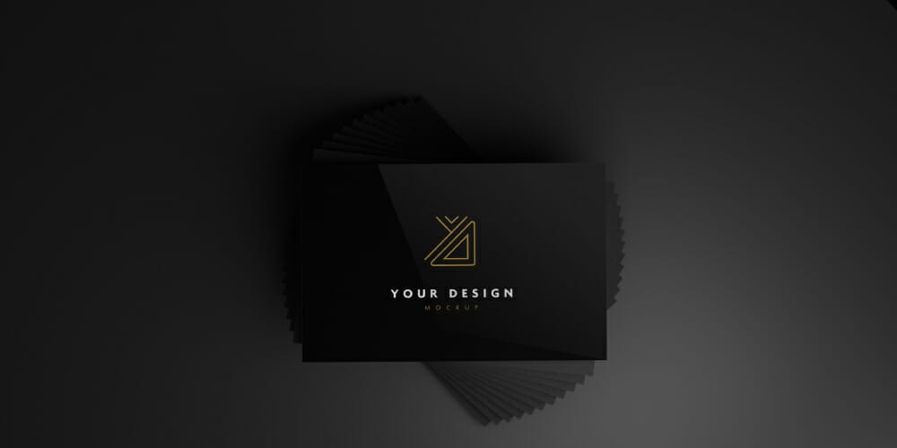100+ Free Business Card Mockups PSD 656 Black Business Cards Mockup