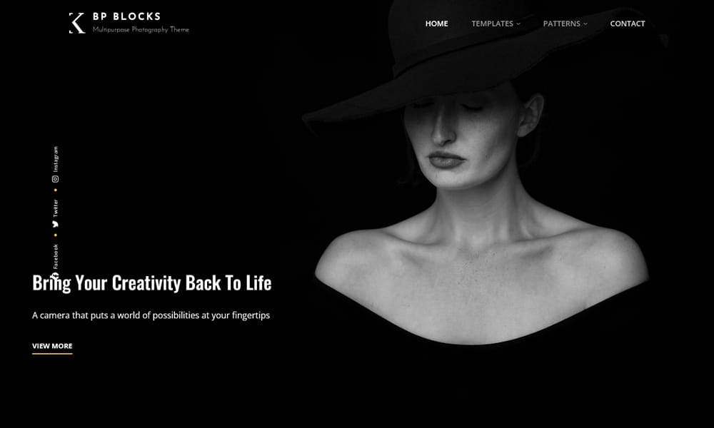 100+ Free Photography WordPress Themes 2024 15 Bold Photography Blocks
