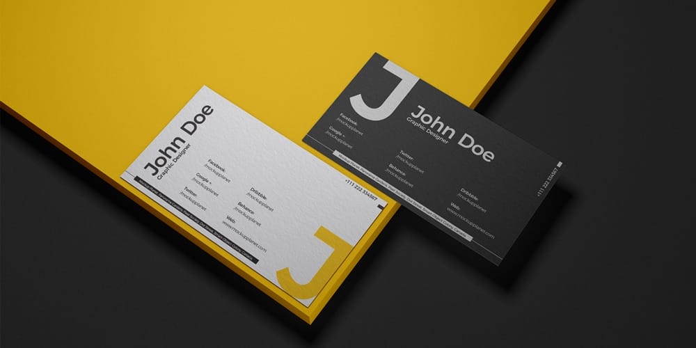 100+ Free Business Card Mockups PSD 1150 Brand Business Cards Mockup Design