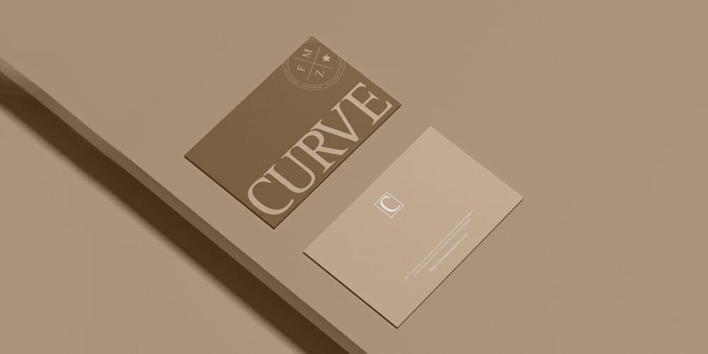 Branding 85×55 mm Business Card Mockup