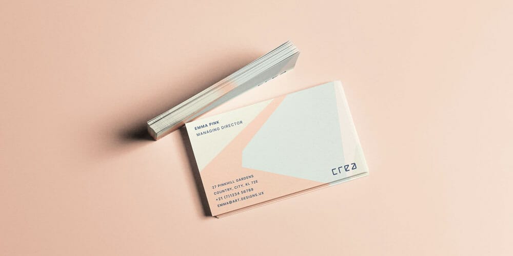 Business Card Edge Mockup