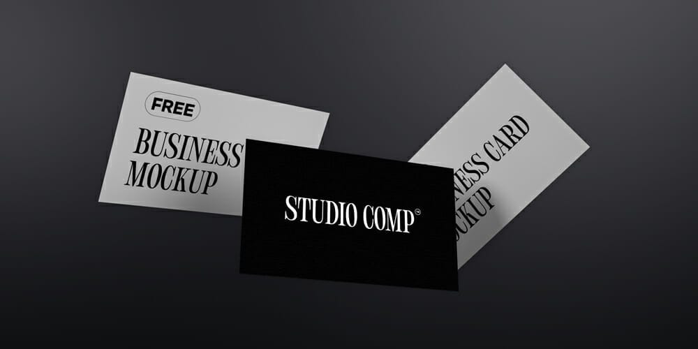 Business Card Mockup Scene PSD