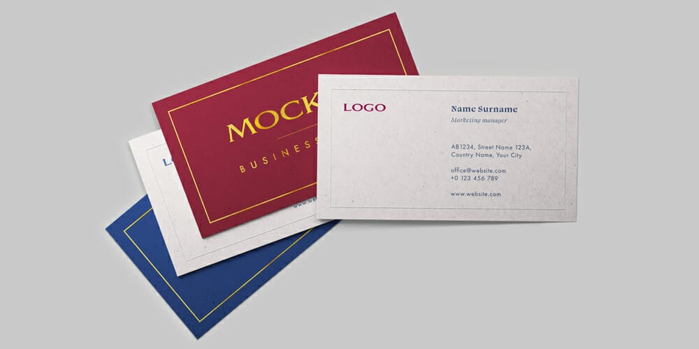 100+ Free Business Card Mockups PSD 98 Business Card Mockup Set