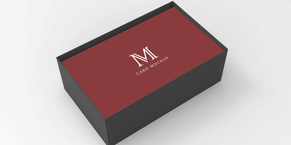100+ Free Business Card Mockups PSD 643 Business Card Mockup With Open Box