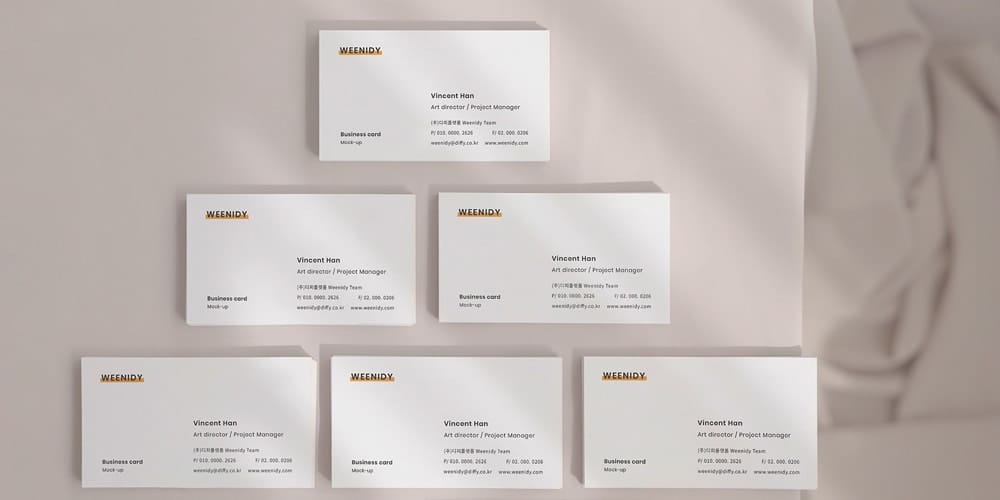 100+ Free Business Card Mockups PSD 589 Business Card Mockup With Sunshine