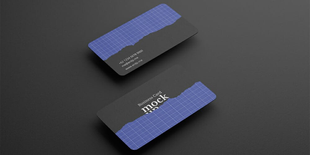 100+ Free Business Card Mockups PSD 728 Business Cards with round Corners Mockup