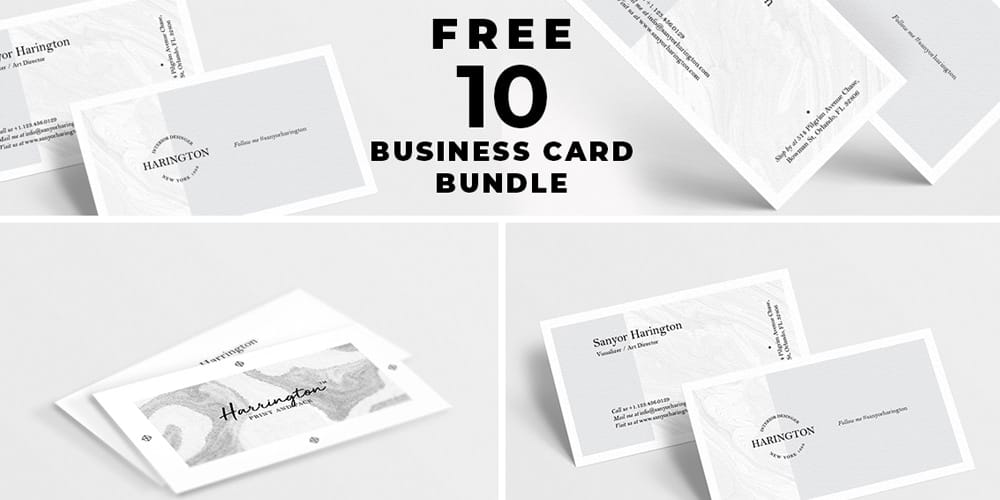 100+ Free Business Card Mockups PSD 1158 Business Card Mockup Bundle