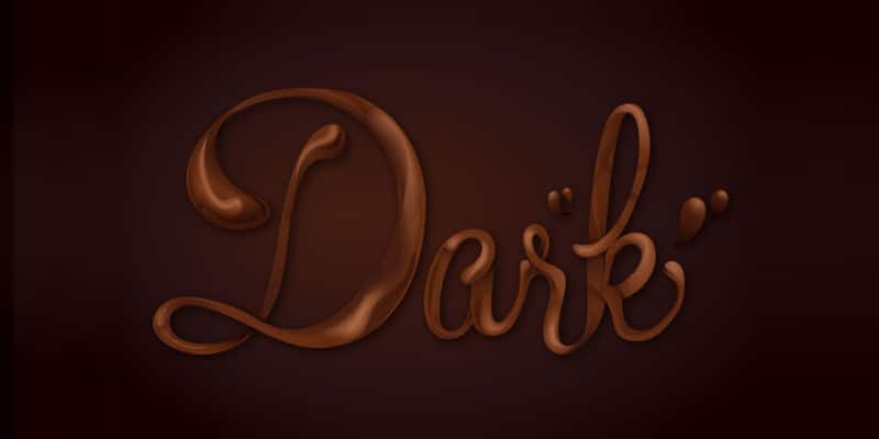 Chocolate Text Vector Tutorial