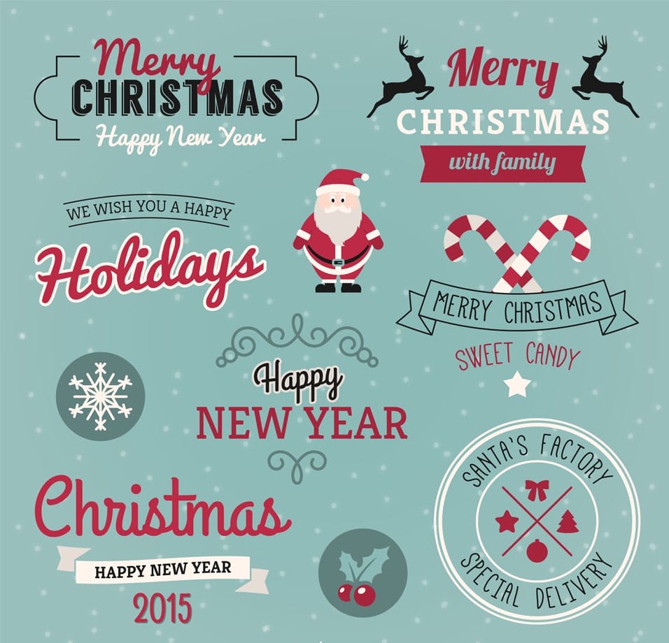 Christmas Greetings Pack Vector