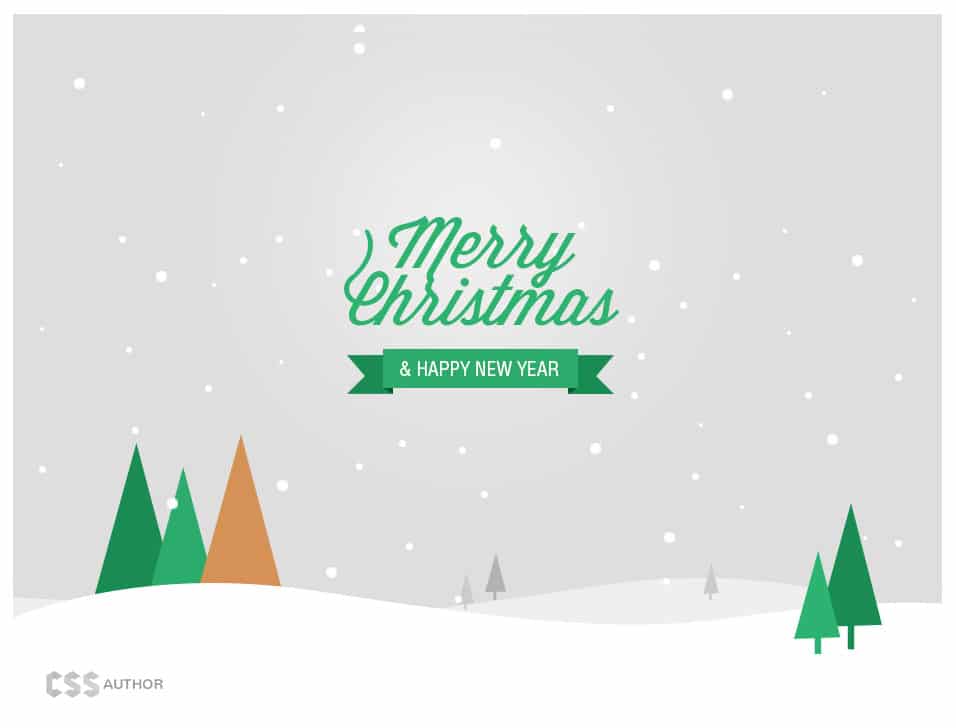 Christmas and New Year Greeting Card PSD