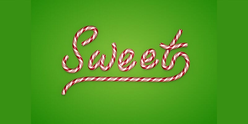 Create a Christmas Candy Text Effect in Illustrator