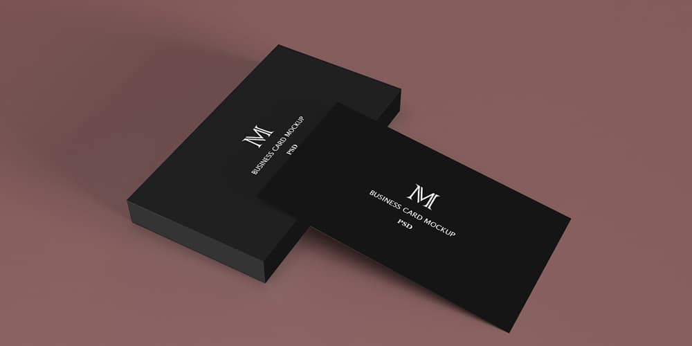 100+ Free Business Card Mockups PSD 78 Dark Business Card Mockup