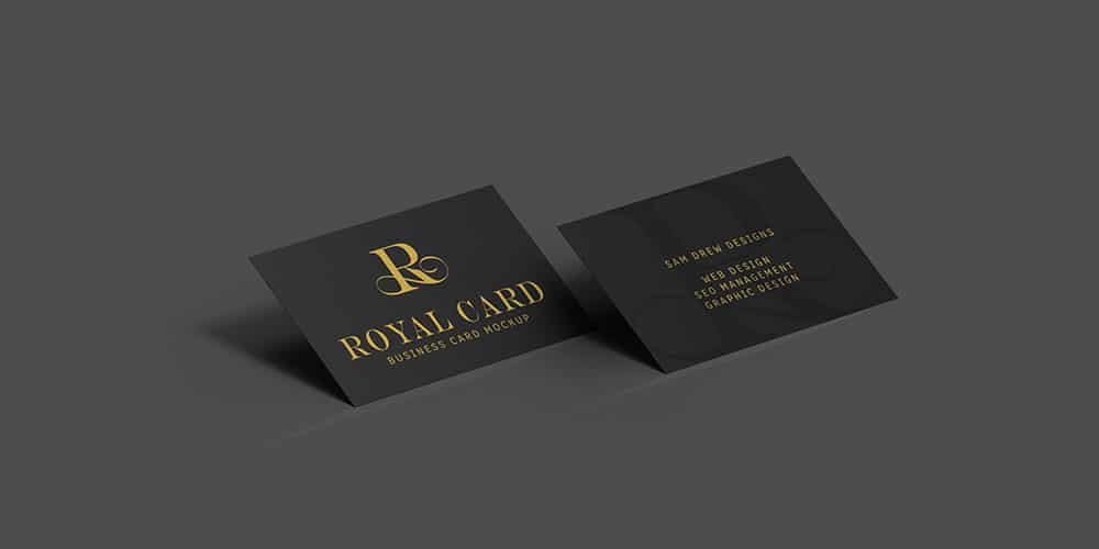 100+ Free Business Card Mockups PSD 1124 Dark Business Card Mockup PSD
