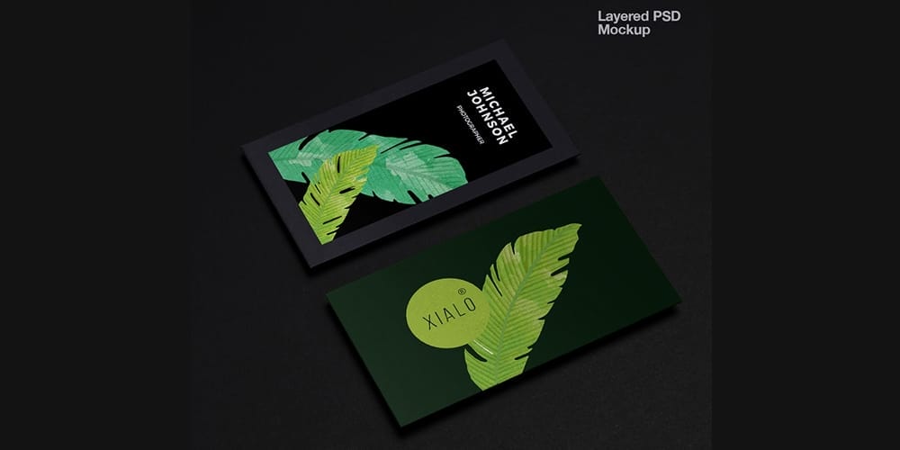 100+ Free Business Card Mockups PSD 446 Dark Business Card Mockup