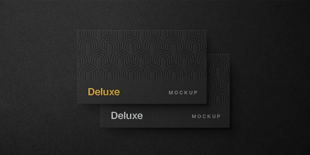 Debossed Business Card Mockup